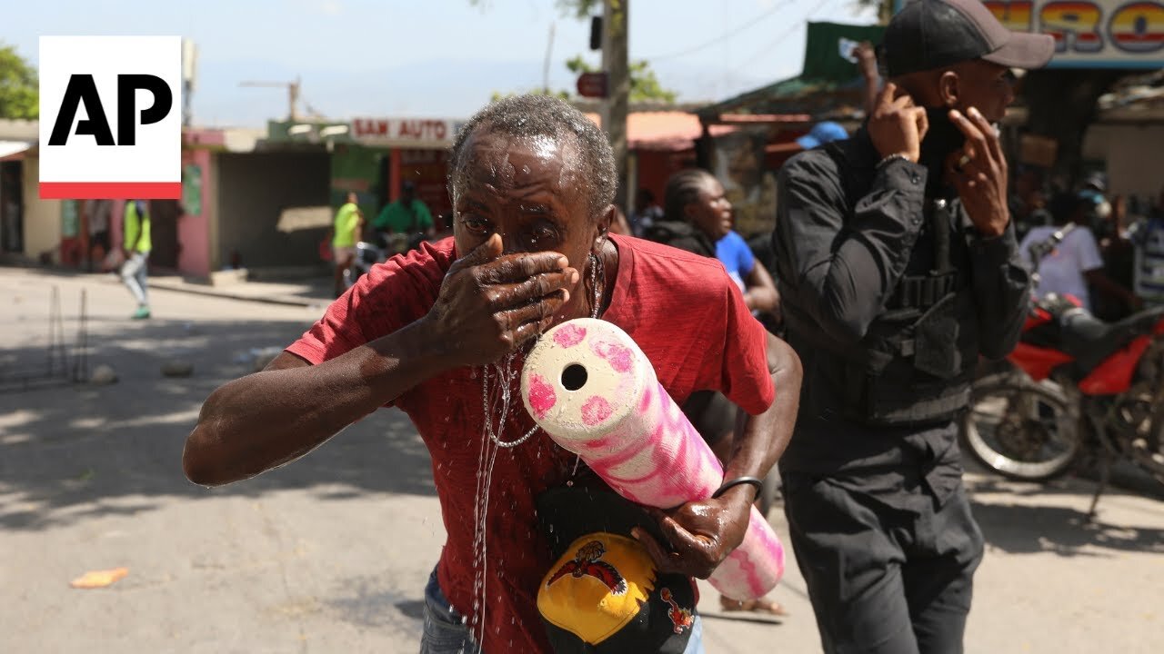 Police tear-gas protesters in Haiti as they demand help in stopping gangs