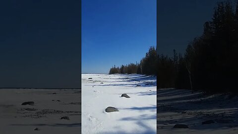 Winter Beach walk Presque Isle