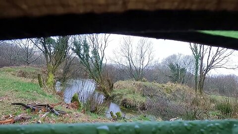 inside the cloud peak 2 tent . raining. Dartmoor GoPro 23rd March 2023