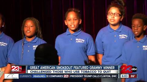 Great American Smokeout featured Grammy winner