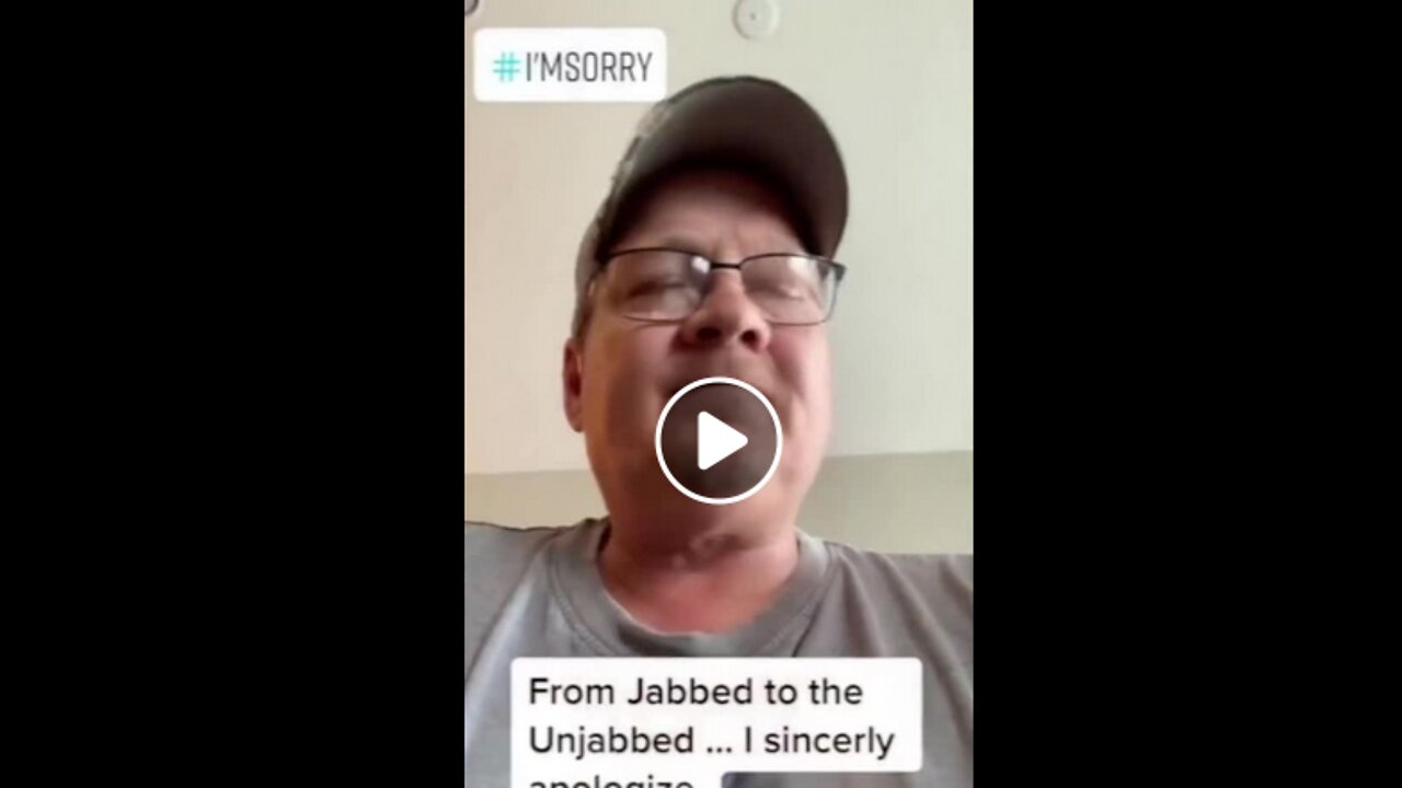 A vaccinated Canadian man offers a sincere apology to the unvaccinated.