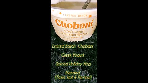 Limited Batch Chobani Greek Yogurt Spiced Holiday Nog blended {Taste test & Review!}