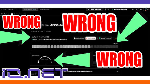 IO.net's April 1st UI Update - Worker Uptime Downtime Incorrect