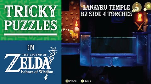 Tricky Puzzles | Lanayru Temple B2 Side 4 Torches | The Legend of Zelda: Echoes of Wisdom