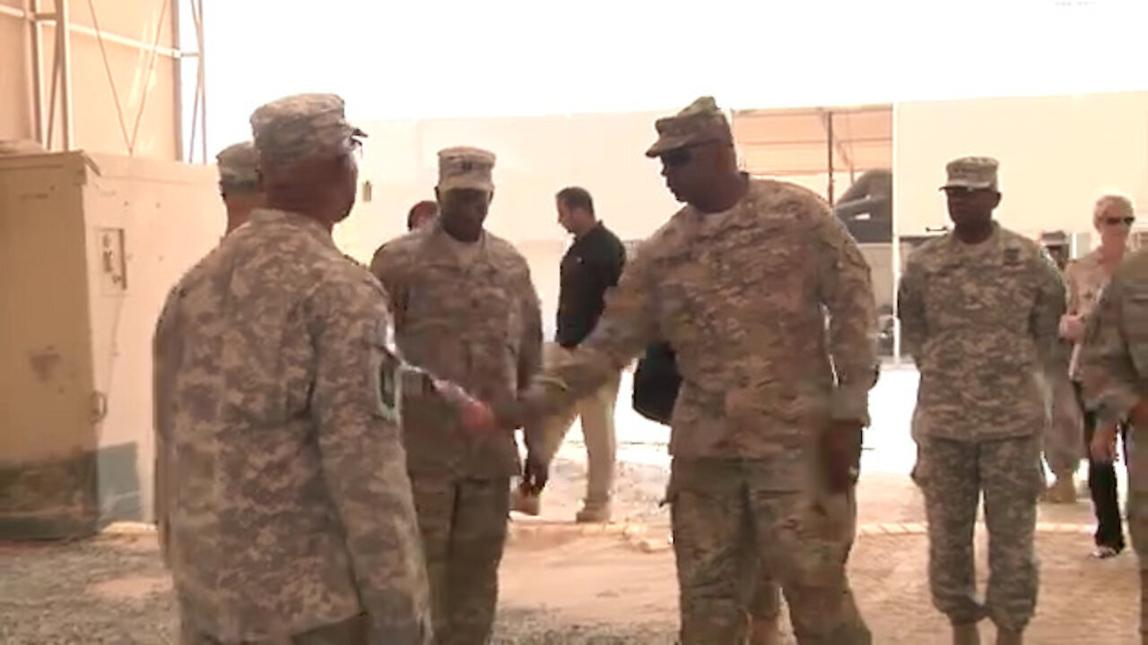 Gen. Austin Visits 44th BN Air Missile Defense Soldiers at Camp Arifjan