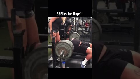 How reps did I get with 535lbs on raw bench??