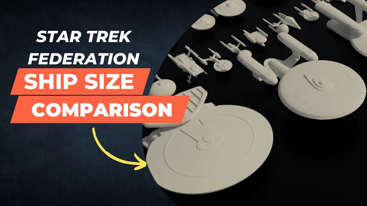 Star Trek : Federation Ship Size Comparison 3D 🚀