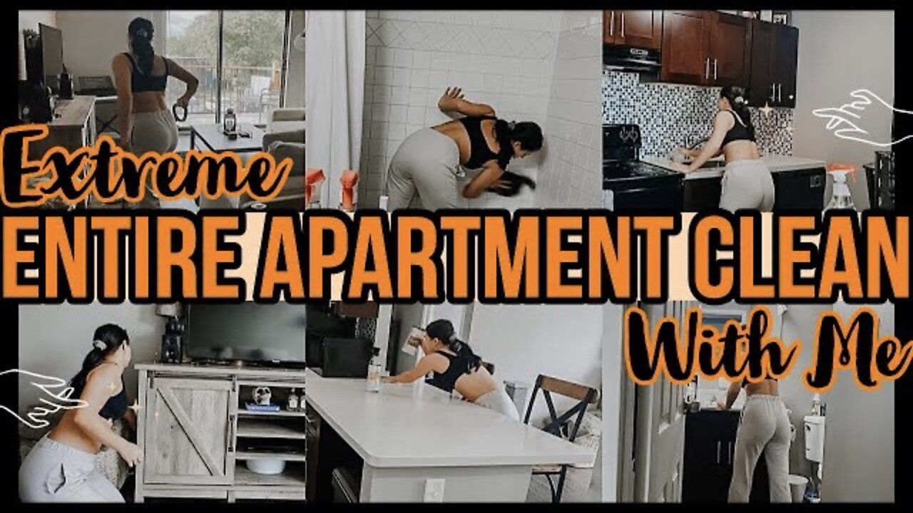 *EXTREME* ENTIRE APARTMENT CLEAN WITH ME 2021 🧡 | EXTREME SPEED CLEANING MOTIVATION | ez tingz