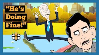 'Biden Is Doing 100% Fine,' Claims Journalist After President Trips Into Alligator Pit