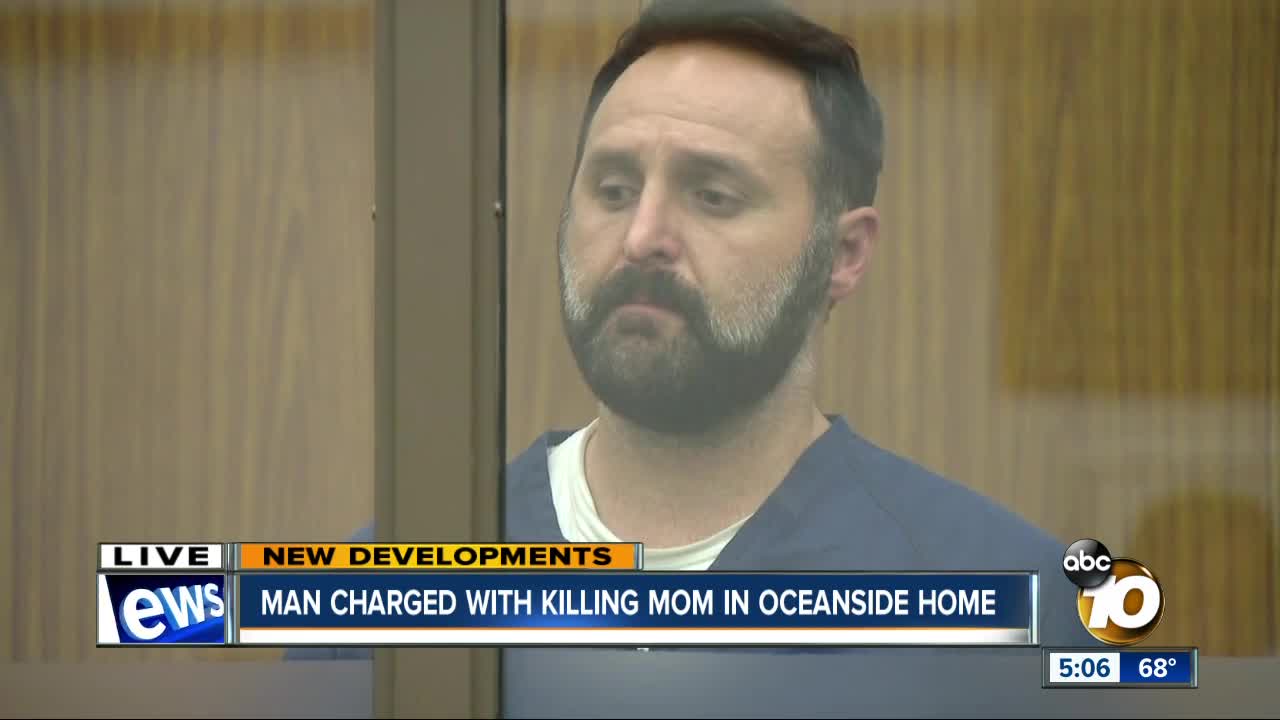 Man charged with killing mother in Oceanside home