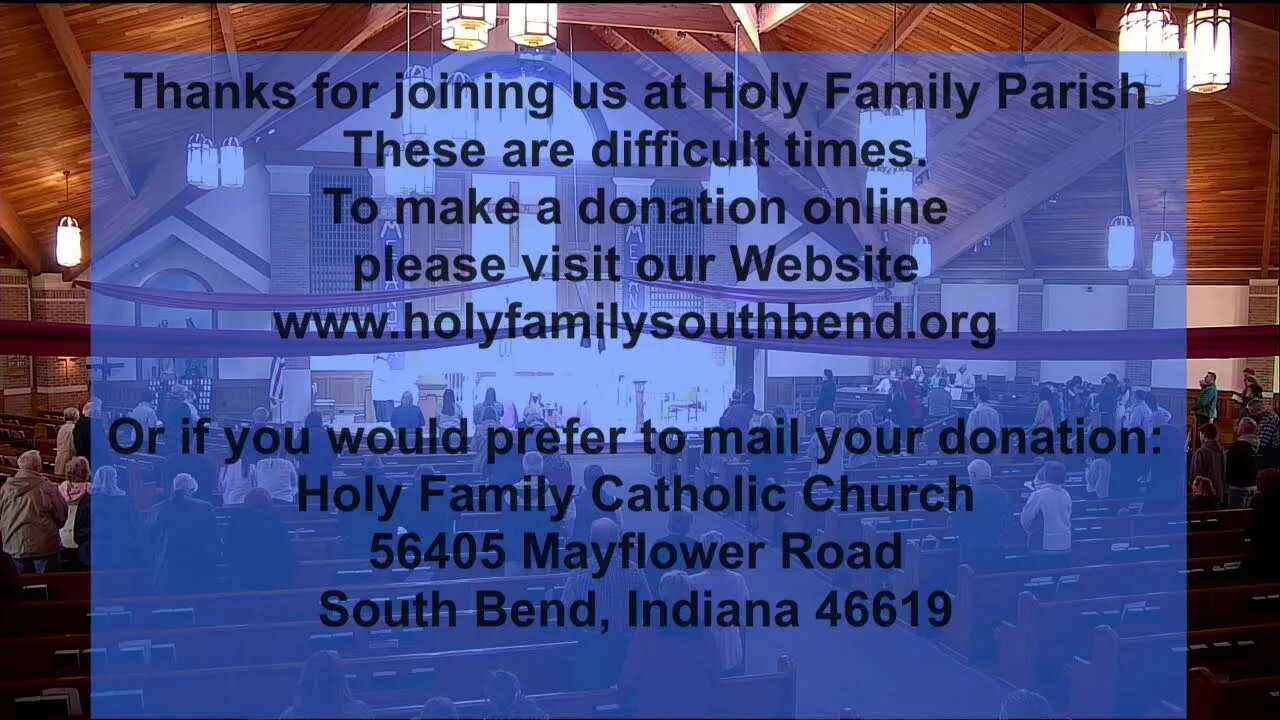 Holy Family and St. John's Liturgies and Services