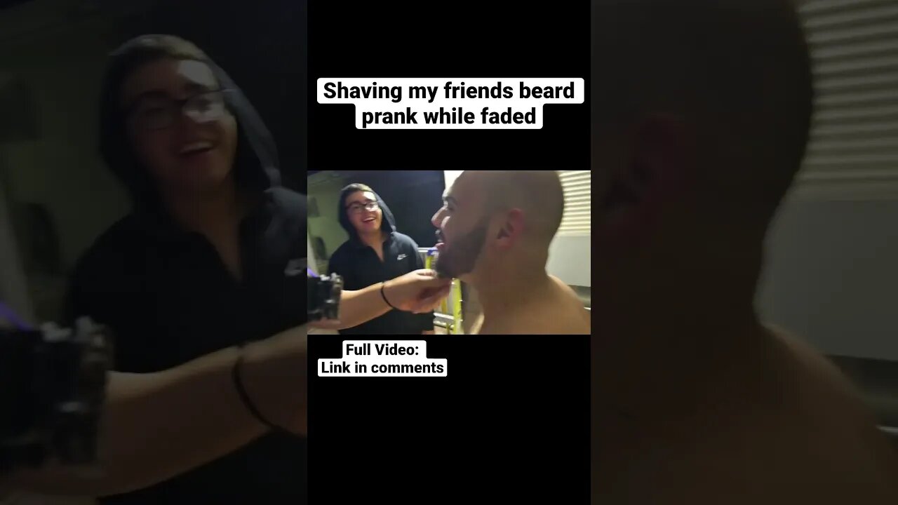 Shaving my Friend’s Beard Prank #shorts