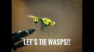 Tying wasps for fly fishing