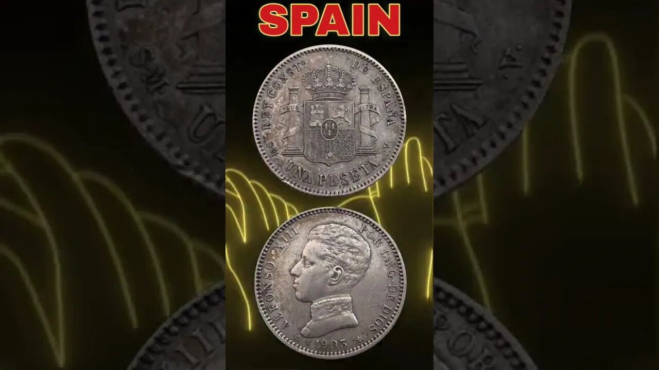 Spain 1 Peseta 1903.#shorts #coinnotesz