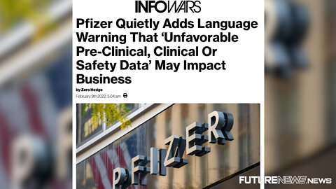 Pfizer Adds Warning ‘Unfavorable Pre-Clinical, Clinical Or Safety Data’ May Impact Business