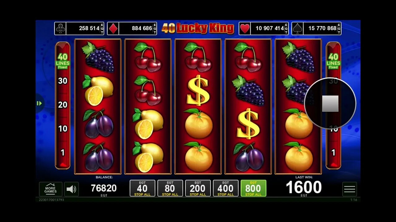 40 Lucky King EGT