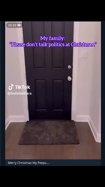 My family: "Please don't talk politics at Christmas"