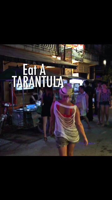 Eat A Tarantula Spider - Siem Reap, Cambodia