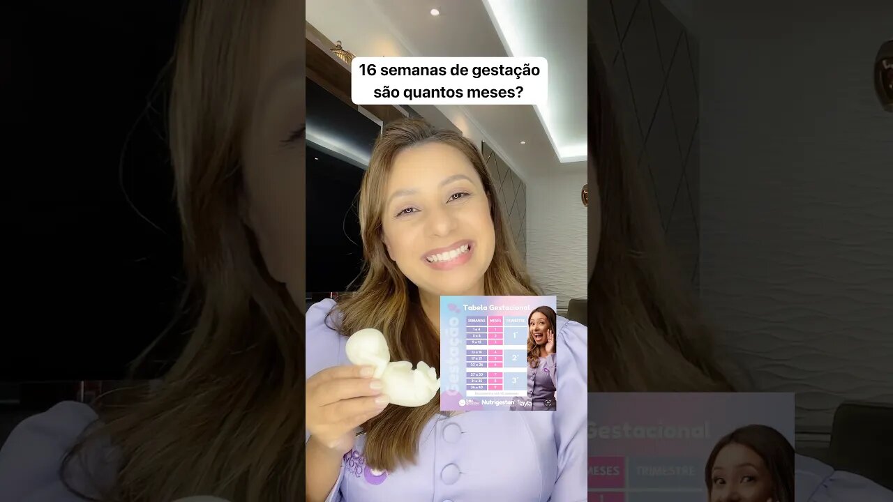 16 semanas de gestação são quantos meses?