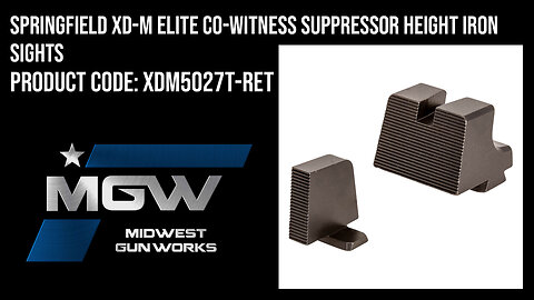 Springfield XD-M Elite Co-Witness Suppressor Height Iron Sights - XDM5027T-RET