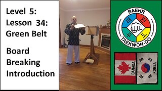 Baehr Taekwondo: 05-34: Green Belt: Board Breaking - Introduction