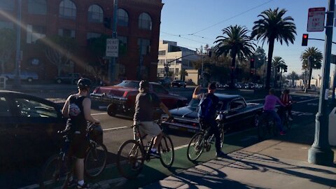 Lowrider Car dancing in San Francisco