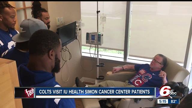 Colts visit IU Health Simon Cancer Center patients