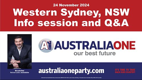 AustraliaOne Party - Western Sydney Event (24 November 2024)