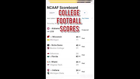 College Scores &My pick em