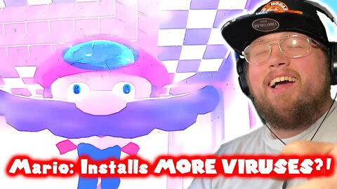 Mario is actually BIG BRAINED!!! Mario Installs Historic Internet Viruses (Reaction)