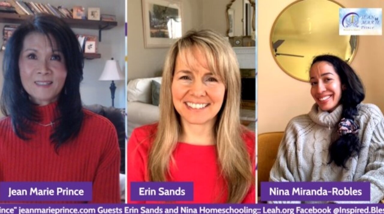 Episode 2 Guests Erin Sands & Nina Miranda Robles on "Inspired Blessings with Jean Marie Prince."