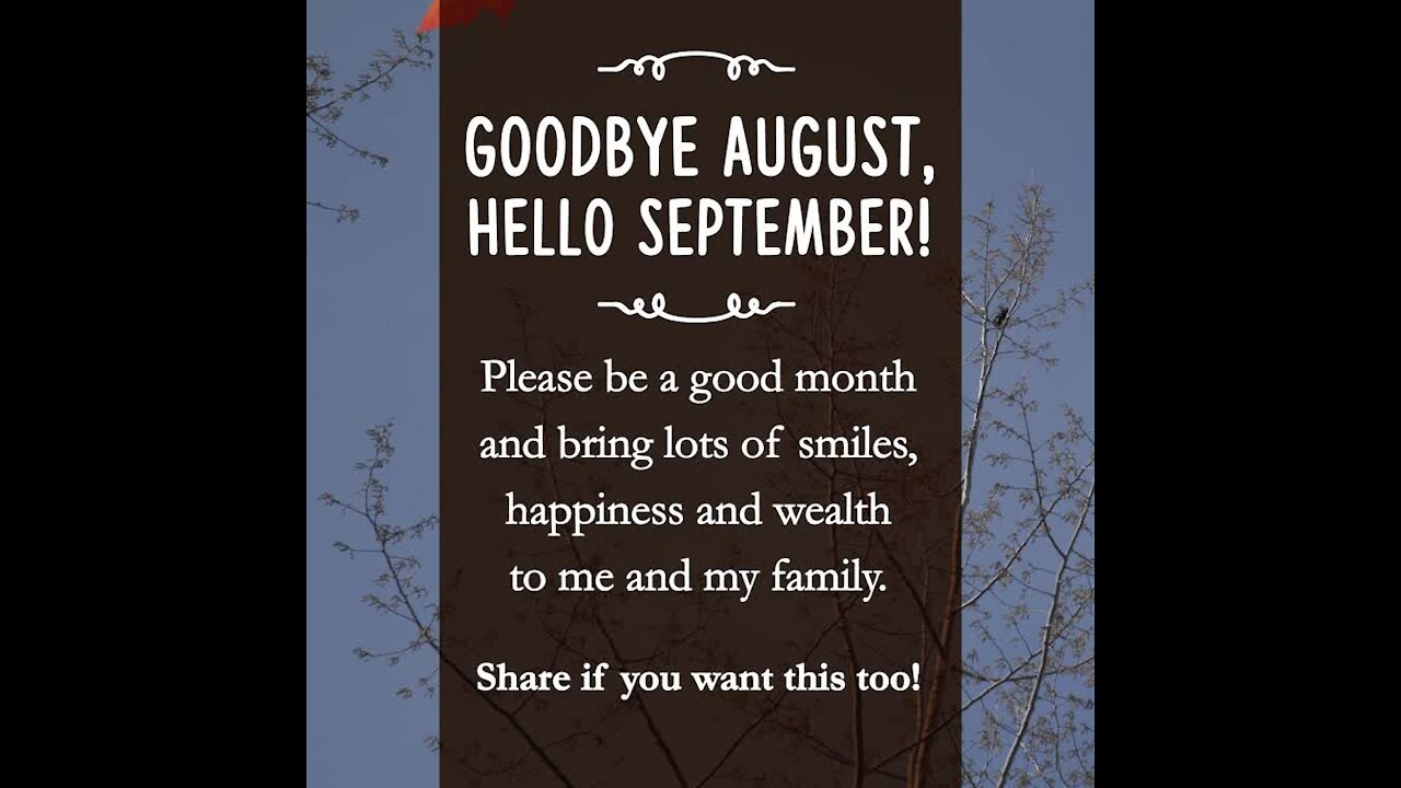 Goodbye august hello September [GMG Originals]