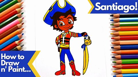 How to draw and paint Santiago of the Seas