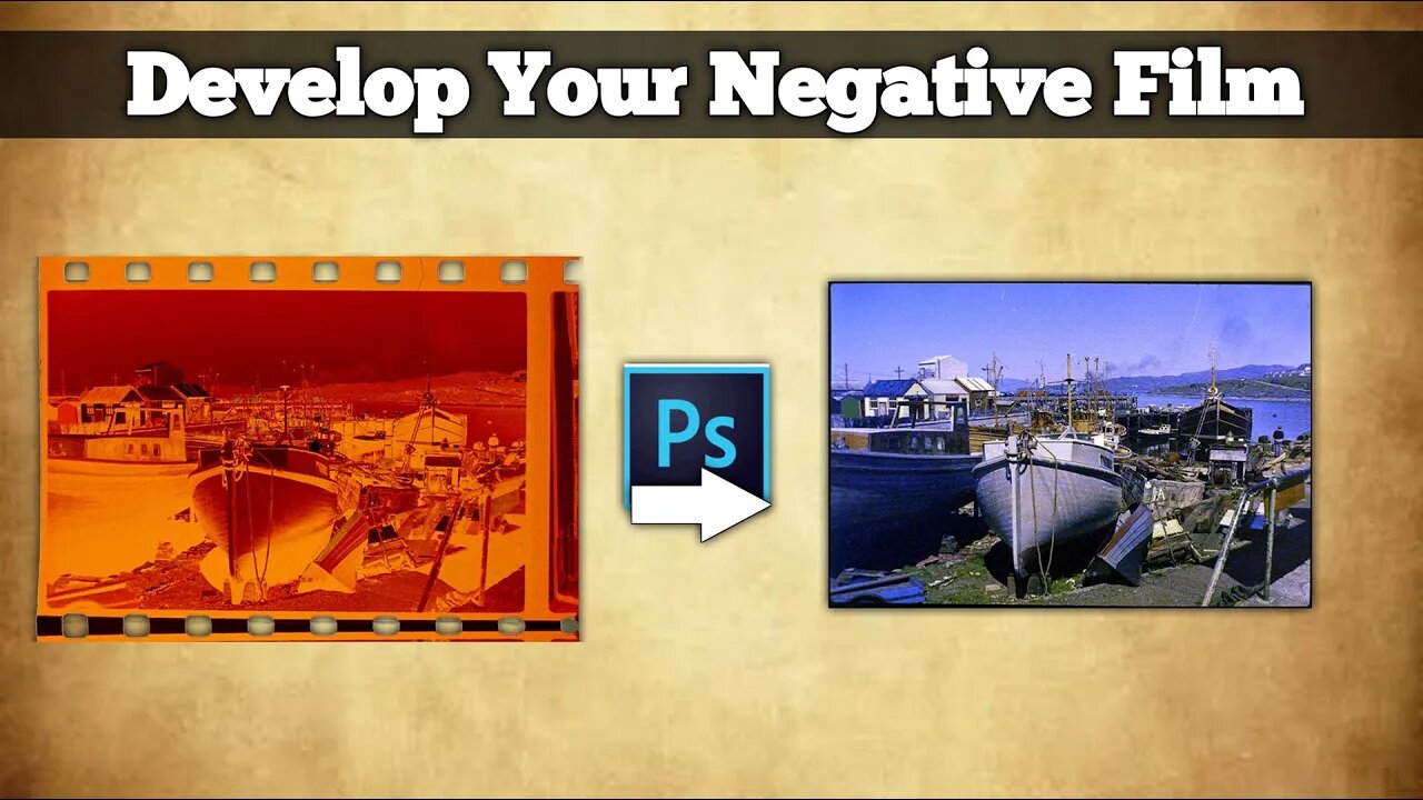 Convert Negative Film into Colour Photo | Develop Negative Film in Photoshop