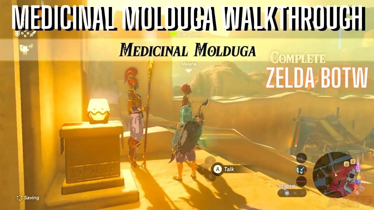 MEDICINAL MOLDUGA SIDE QUEST WALKTHROUGH ZELDA BOTW