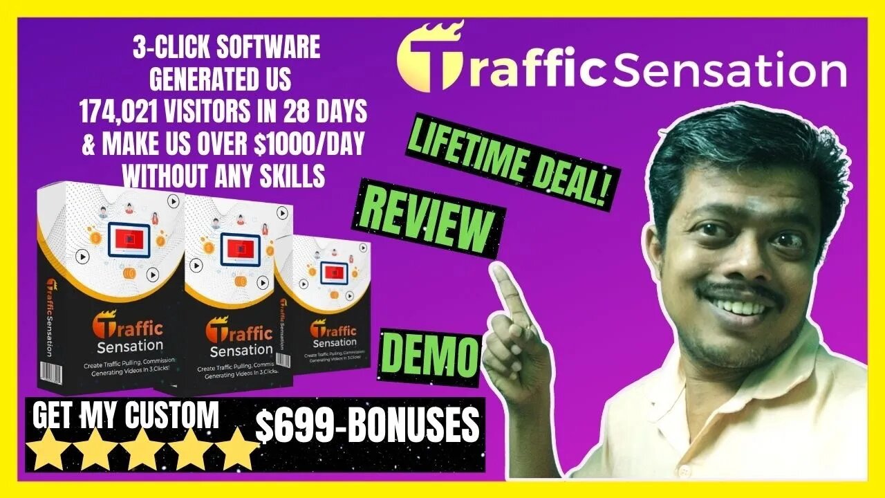 Traffic Sensation Review !Turn any Text, Article or Link to Video with Traffic sensation software!