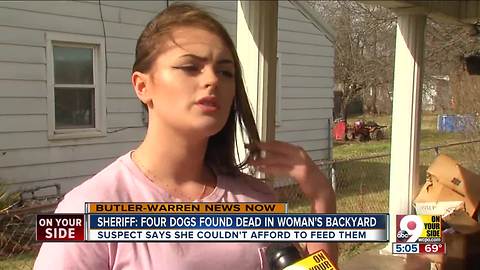 Sheriff: Four dogs found dead in woman's backyard