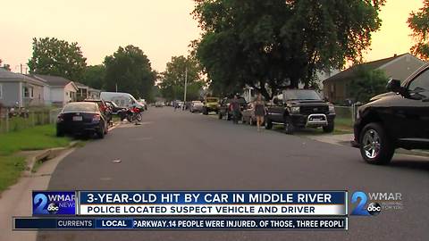 3-year-old hit by car in Middle River