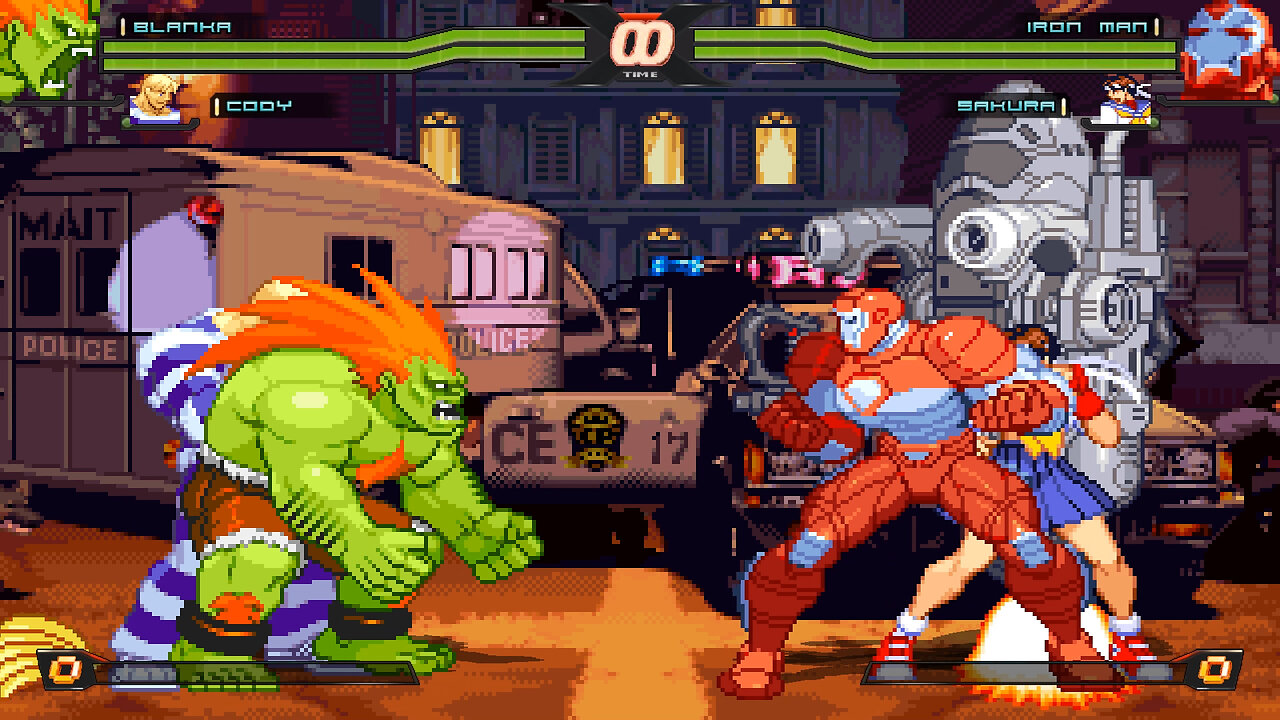 MUGEN - Gou-San's Chars - Blanka & Cody vs. Iron Man & Sakura - Download