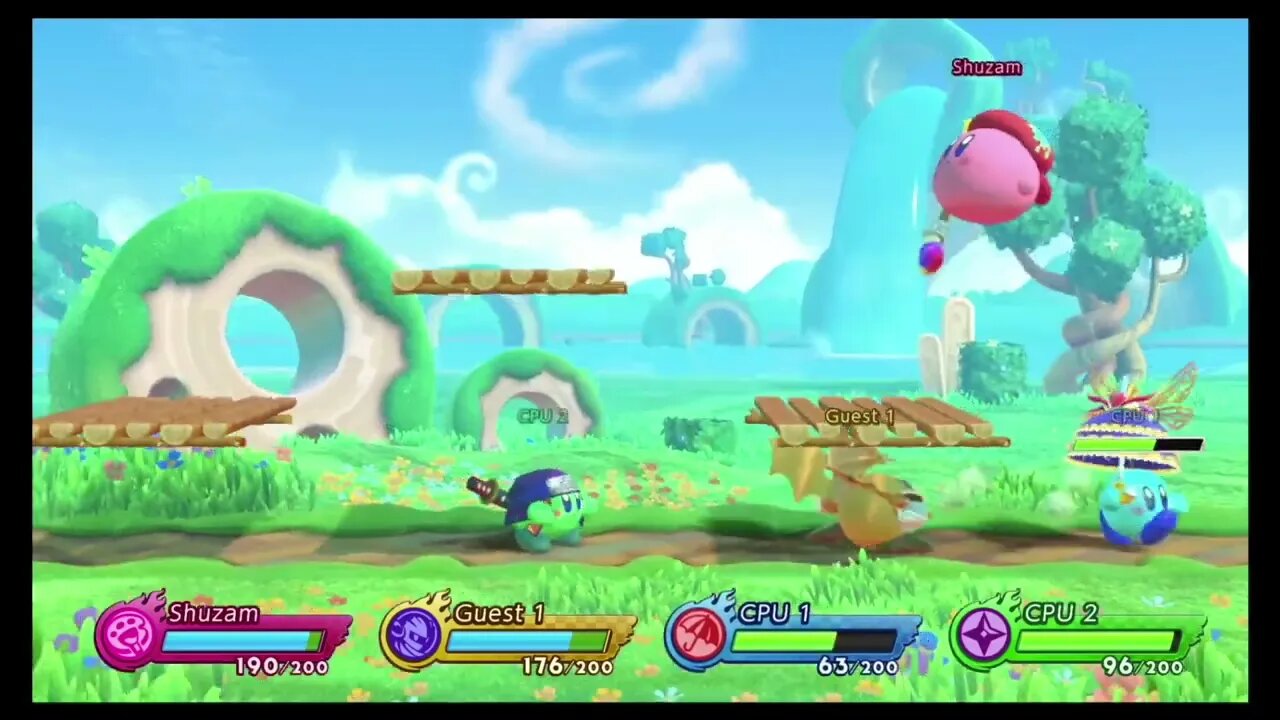 Green Gardens - Kirby Fighters 2 (Gameplay) Multiplayer