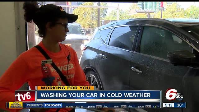 Washing your car in cold weather