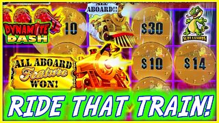 CHO CHOO!!! COME ON RIDE THAT TRAIN! All Aboard Dynamite Dash Slot