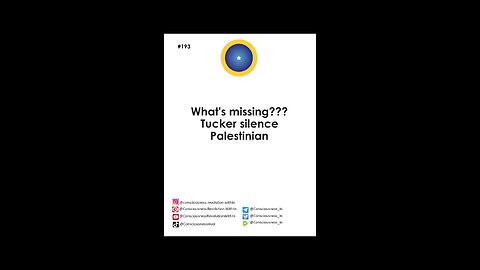 #193 Whats Missing?? Tucker silence Palestinian Palestinian