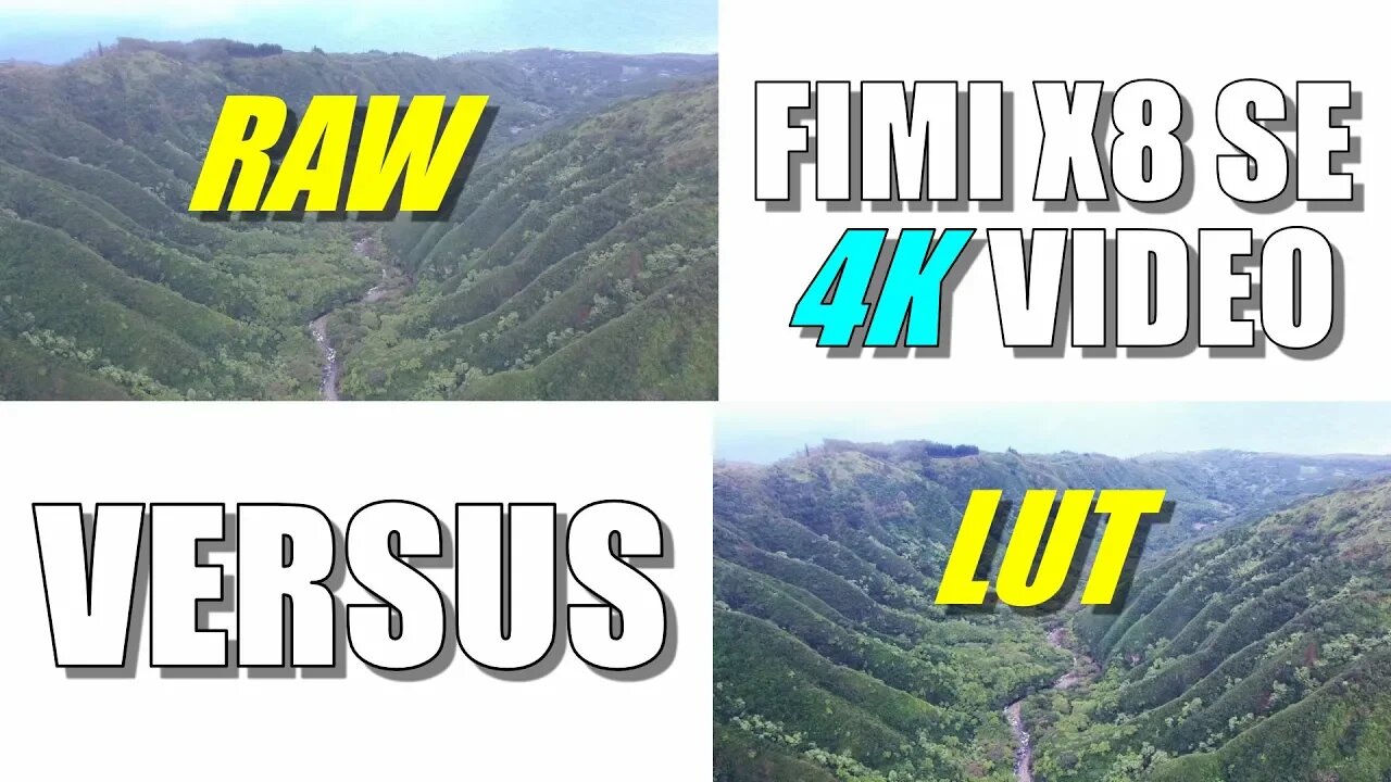 FIMI X8 SE Drone 4K Video Comparison - RAW vs LUT Post Processed