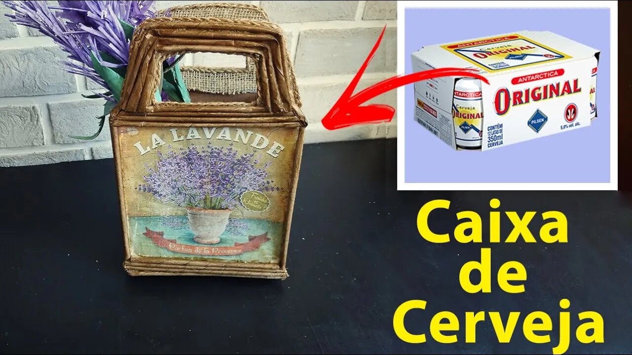 Cesto Portátil Feito com Caixa de Cerveja - [Diy Artesanato]