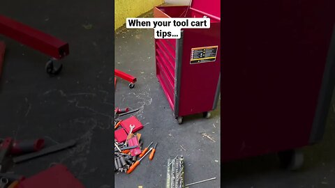 When your Snap-on cart tips…Worst day ever #shorts #cars #automotive #tools #mechanic #toolbox