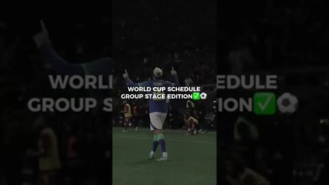 World Cup Group Stage Schedule⚽️🏆