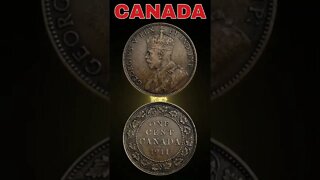 Canada 1 Cent 1911.#shorts #coinnotesz