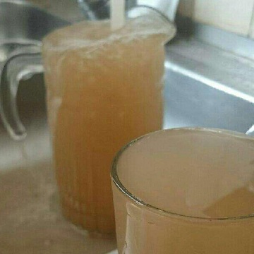 This is the water people drink in earthquake-affected areas