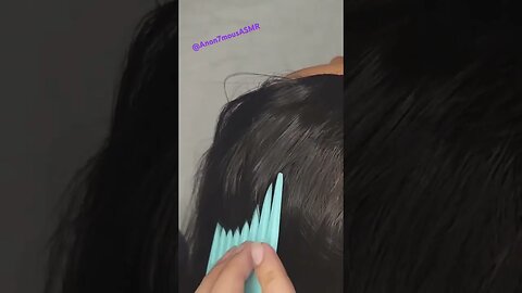 Scalp Massage With Mini Hair Comb 💆🏽‍♀️🪮 #asmr #asmrsounds #asmrcommunity #relaxing #relax #hair